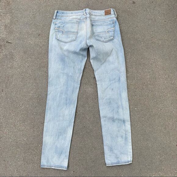 AEO light wash distressed skinny jeans STRETCH 6 REGULAR - Picture 5 of 5